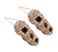 SOIMISS Bird Sleeping House 2Pcs Hand-Woven Straw Outdoor Garden Nest Boxes with Rough Surface for Wild Birds