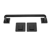 SOIMISS Black Pp Towel Rack Rod Kitchen Towel Holder Suction Cups No Wall Damage Usable in Wet Environment Simple Rustic Farmhouse Style for Washroom and Balcony