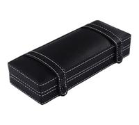 SOIMISS Black Pu Pen Box Delicate Leather Pen Case Strong and Reliable Anti-Scratch Beautifully Wrapped Suitable for School and Business Use