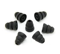 SOIMISS Black Silicone Earbud Replacement Tips 3.8mm Size L with Triple Layer Design, Soft Earphone Caps that Reduce Ambient Noise and Prevent Sound Leakage, for Comfortable Hearing