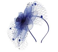 SOIMISS Blue Accessories Fascinator for Women or Gauze and Mesh with Headband Fashionable Material, Delicate Design Christmas Valentine’s Day Party