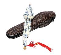 SOIMISS Blue and White Porcelain Gourd Cucurbit Flute Chinese Gourd Instrument for Ethnic Musical Performance Traditional Chinese Music Instrument for Beginners