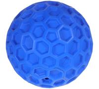SOIMISS Blue Rubber Dog Chew Ball Squeaker for Medium Large Dogs | Textured Honeycomb Surface, Helps Reduce Boredom and Stress, Indoor Outdoor Play for Puppies and Teething Time