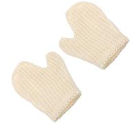 SOIMISS Body Scrub Mitts 2Pcs Sisal Exfoliating Gloves for Bathing and Shower Use Remove Oil and Dead Skin Cells 20.5X16Cm Bath Accessories for Men and Women