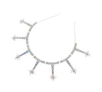 SOIMISS Bohemian Rhinestone Beaded Headband Comfortable Fit with Six-pointed Star Crown Design, Lightweight Alloy Material for Women at Festivals and Parties