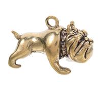 SOIMISS Brass Bulldog Pendant Keyring Diy Keychain Charm Animal Shape Charm Key Hanging Decor for Jewelry Making