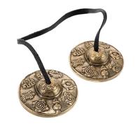 SOIMISS Brass Tingsha Bells for Relaxation Tibetan Meditation Chimes Vajrayana Ceremonial Instrument for Music and Rituals Durable Cultural Music Accessory