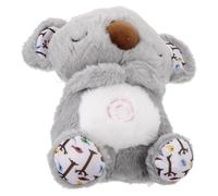 SOIMISS Breathing Bear Plush for Boy Girl and Soothing Sleep Aid with Gentle Music Player Washable Design Sensory Stimulation for Comforting Boy Girl Grey Color