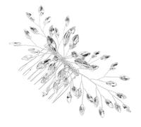 SOIMISS Bridal Hair Accessories Silver Rhinestone Comb Barrette Lightweight Zinc Alloy Wedding Headpiece Elegant and Delicate Side Hair Clip for Women and Girls Prom and Daily Life