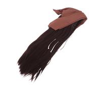SOIMISS Brown Pirate Wig with Headscarf Set Breathable Halloween Costume Accessory for Party and Cosplay Authentic Vintage Style Hairpiece for Pirate Outfits and Role Play