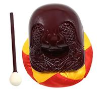 SOIMISS Buddhist Percussion Wooden Knocker Dark Color Meditation Instrument Music Teaching Aid for Temple Chanting and Religious Practice