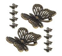 SOIMISS Butterfly Drawer Pulls 12Pcs Retro Single Hole Knobs Vintage Style for Closet Cupboard Dresser Furniture Handles for Shopping Malls