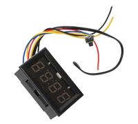 SOIMISS Car Digital Clock Dashboard with Temperature Gauge and Voltage Multifunctional Automotive Clock for Car Lighter Socket LED Display with Green Night Vision for Easy Reading