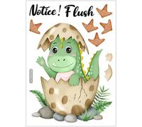 SOIMISS Cartoon Dinosaur Toilet Sticker Self Adhesive Decorative Decal for Bathroom and Toilet Lid Eye-catching Bathroom Wall Decoration for School Supermarket and Public Restrooms