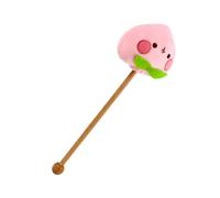 SOIMISS Cartoon Pink Massage Hammer Plush and Wood Material Manual Massage Stick for Travel and Office Ease Muscle Tension