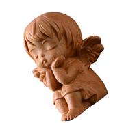 SOIMISS Carved Wooden Angel Girl Figurine with Wings Miniature Sculpture for Garden and Indoor Religious Decor Symbol of Blessings and Protection Thoughtful Mini Present for Home Office
