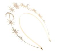SOIMISS Celestial Crown Headband Goddess Headdress Star Moon Headband for Party Bridal Elegant Headwear Hair Accessory