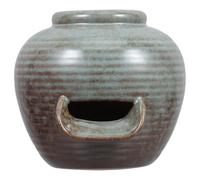 SOIMISS Ceramic Fountain Jar with Waterfall Spout, Small Ancient Style Tabletop Water Circulation Pot for Indoor and Outdoor Garden Fish Pond Decor