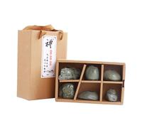 SOIMISS Ceramic Mini Flower Arrangement Vases Small Green Dried Flower Vases Home Decor Crafts Set Stone Box for Living Room Display Random Style