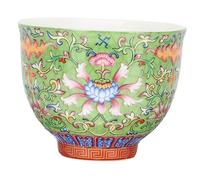 SOIMISS Ceramic Tea Cup Enamel Chinese Style Traditional Teacup for Jasmine Green Tea Home Office Use Classic Chic Design