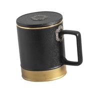 SOIMISS Ceramic Tea Mug with Infuser and Lid Chinese Style Tea Cup Elegant Gold Trimmed Porcelain Teaware for Loose Leaf Brewing Home Office Use Lightweight and Comfortable Grip