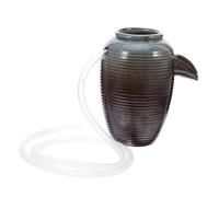 SOIMISS Ceramic Water Tank Fountain Jar with Built in Circulation System for Outdoor Garden and Fish Ancient Craftsmanship Design Soothing Flow for Wildlife and Easy Maintenance