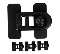 SOIMISS Childproof Cabinet Safety Locks for Toddlers, 4pcs Black Baby Safety Latches for Refrigerator, Oven, and Drawer Security in Home and Childcare Settings