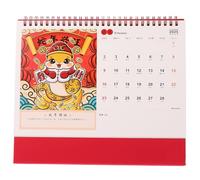 SOIMISS Chinese Style Desk Calendar Year Snake Elegant Gold Hollow Cut Monthly Planner with Detailed Note Space Smooth Writing Surface for Office Home Classroom Use