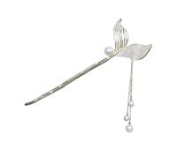 SOIMISS Chinese Style Pearl Hair Stick with Dangle Tassel Hair Chopstick Accessory for Womens Wedding Party Prom and Daily Wear