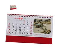 SOIMISS Chinese Year Desk Calendar Small Flip Tabletop Planner with Cultural Artwork for Office Home Travel Organized Layout Effortless Planning Memorable Keepsake