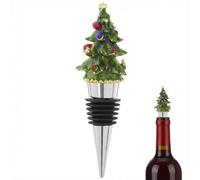 SOIMISS Christmas Wine Bottle Stoppers, Enamel Wine Stopper, Christmas Tree Shape for Festive Decorative & Seal, Dinner Table Decor