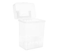 SOIMISS Clear Marker Storage Box with Slots and Handle Transparent Pen Organizer Case for Artists High Capacity Design for Easy Access to Drawing Supplies and Tools