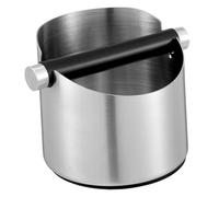 SOIMISS Coffee Knock Box, Stainless Steel Coffee Bin with Removable Knock Bar and Non-Slip Base, Shock Absorbing Espresso Container for Portafilter Machine Accessories (Black)