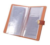 SOIMISS Combination Lock Ticket Holder Inner Pages and Card Slots Pu Leather Checkbook Cover for Business Checks and Personal Finance for Office Bank Deposit and Bill Organizer Use