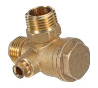 SOIMISS Copper Check Valve 1/2" Female Threaded Pneumatic Air Compressor Accessory with Locking Screw, One Way Air Hose Connector for Workshop and Garage Compressor Repair