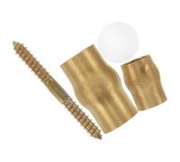 SOIMISS Copper Walking Stick Joint Set with Brass Anti-Slip Ferrule for Elderly DIY Repair and Versatile Mobility Support