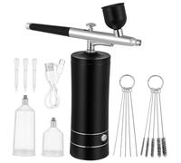 SOIMISS Cordless Electric Paint Sprayer Airbrush Gun Airbrush Compressor Complete Kit for Nail Art Makeup Model
