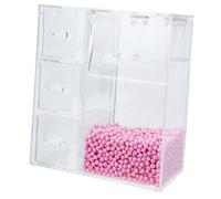 SOIMISS Cosmetic Brush Holder Makeup Bucket with Lid Pearl Design Multifunctional Cosmetics Storage Box with Drawer Dustproof Organizer for Vanity Table