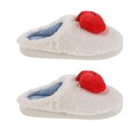 SOIMISS Cozy Plush Apple Winter Slippers for Women Couples Fuzzy Soft Floor Shoes with Thick Insulation Cute Cartoon Fruit Design Warm Indoor Footwear for Autumn and Cold Seasons