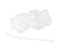 SOIMISS Creative Bear Shaped Glass Cup Capacity Drinking Glasses for Hot Cold Beverages Stylish Transparent Water Cup for Home Kitchen Cafe Use