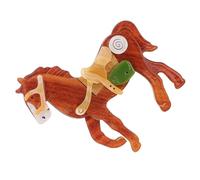 SOIMISS Creative Horse Brooch Lightweight Metal Plastic Pin for Women Year Gift Stylish Chinese Zodiac Accessory Durable Festive Decoration for Business Casual Outfits