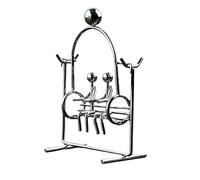 SOIMISS Creative Iron Art Balance Kinetic Couple Figurine Tumbler for Desktop Decor Demonstration Ornament for Home Office Decoration