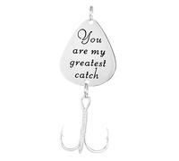SOIMISS Creative You Are My Greatest Catch Guitar Pick Fish Hook Durable Stainless Steel Treble Hook Fishing Lure Accessories for Outdoor Fishing Enthusiasts for
