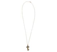 SOIMISS Cross Urn Pendant Necklace in Stainless Steel for Memorial Ashes | Prayerful Hand and Cross Design, Golden Finish, Secure Keepsake Holder, Suitable for Daily Wear