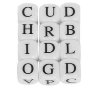 SOIMISS Crossword Dice Game Letter Spelling Puzzle Set Plastic Alphabet Word Dice Educational Travel Game for Adults Family Party