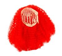 SOIMISS Curly Afro Wig for Women Synthetic Hair for Cosplay Prom Parties High Temperature Resistant Vibrant Red for Festive Occasions