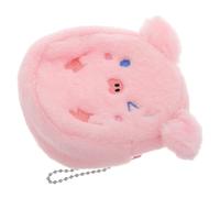 SOIMISS Cute Animal Plush Coin Purse with Zipper Small Sturdy Wallet for Coins and Earphones Adorable Mini Cartoon Handbag Pendant for Teen Soft Plush Accessory