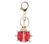 SOIMISS Cute Ladybug Keychain Bag Charm Fashion Rhinestone Keyring Pendant for Women