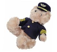 SOIMISS Cute Pilot Bear Plush Soft Stuffed Animal for Pilot Bear Doll for Roleplay Imaginative Play Bedroom Decor Great Shower Party Favor Adorable Miniature Plush