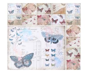 SOIMISS Decorative Scrapbook Paper Set 16Pcs Large Vintage Style Sheets for Journal Crafting Featuring English Retro Patterns for Writing and DIY Projects